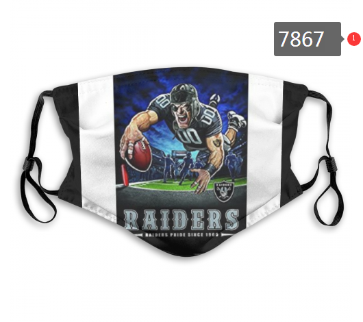 NFL 2020 Oakland Raiders #22 Dust mask with filter->nfl dust mask->Sports Accessory